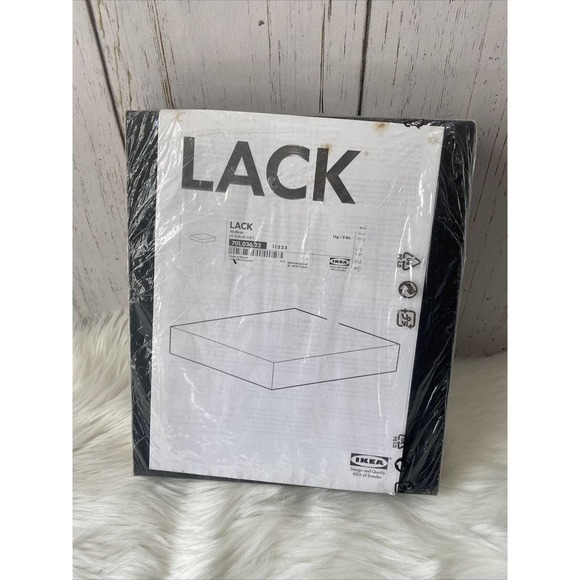 1 IKEA LACK Black Wall Shelf Floating Conceal Mounting 11 3/4 x 10 1/4 " NEW - Picture 1 of 4